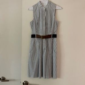 Theory Striped Belted Dress Size 0